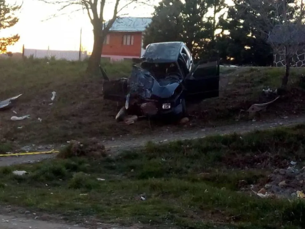 Así quedó su auto tras el trágico accidente del 5 de octubre.