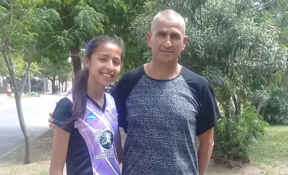 Rocío y su entrenador Daniel Escobar tuvieron un gran viernes en Córdoba.
