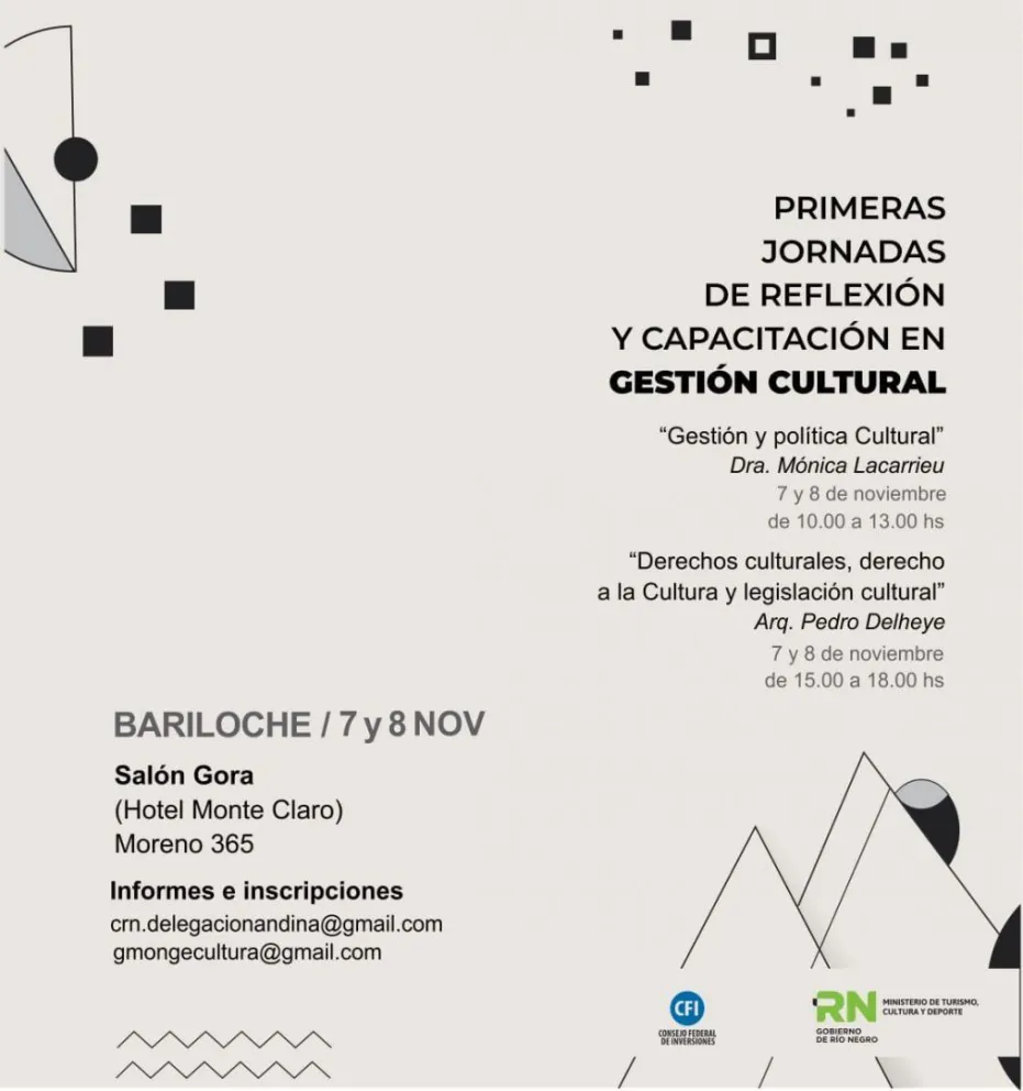Las jornadas de capacitación en Gestión Cultural llegan a Bariloche