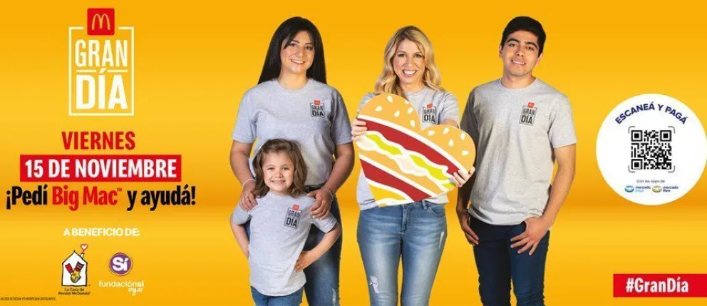 McDonald’s suma a Mercado Pago en la venta anticipada de Big Mac para el Gran Día solidario