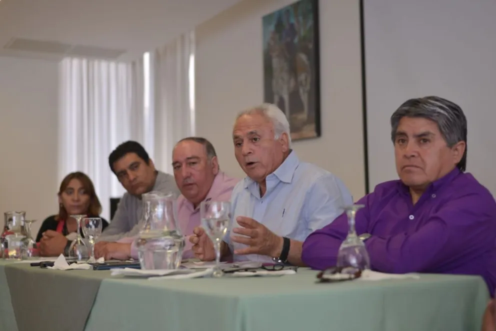 La conducción local del sindicato brindó este jueves una conferencia de prensa. 