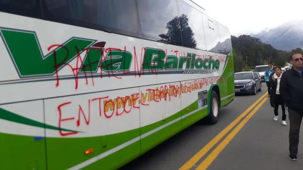 Corte y vandalismo en ruta 40