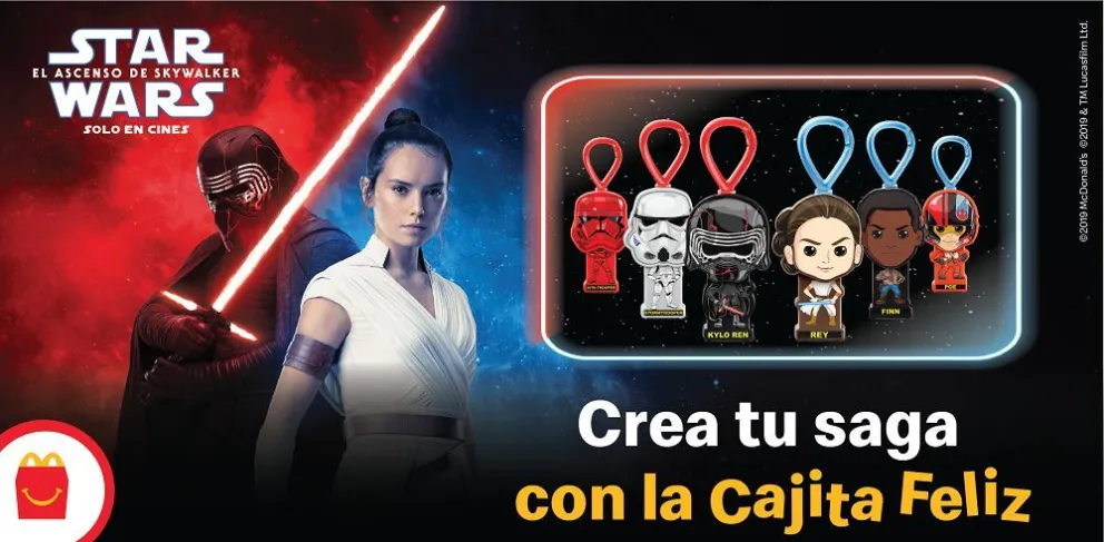 Llega a McDonald’s la colección más esperada: Star Wars, el ascenso de Skywalker