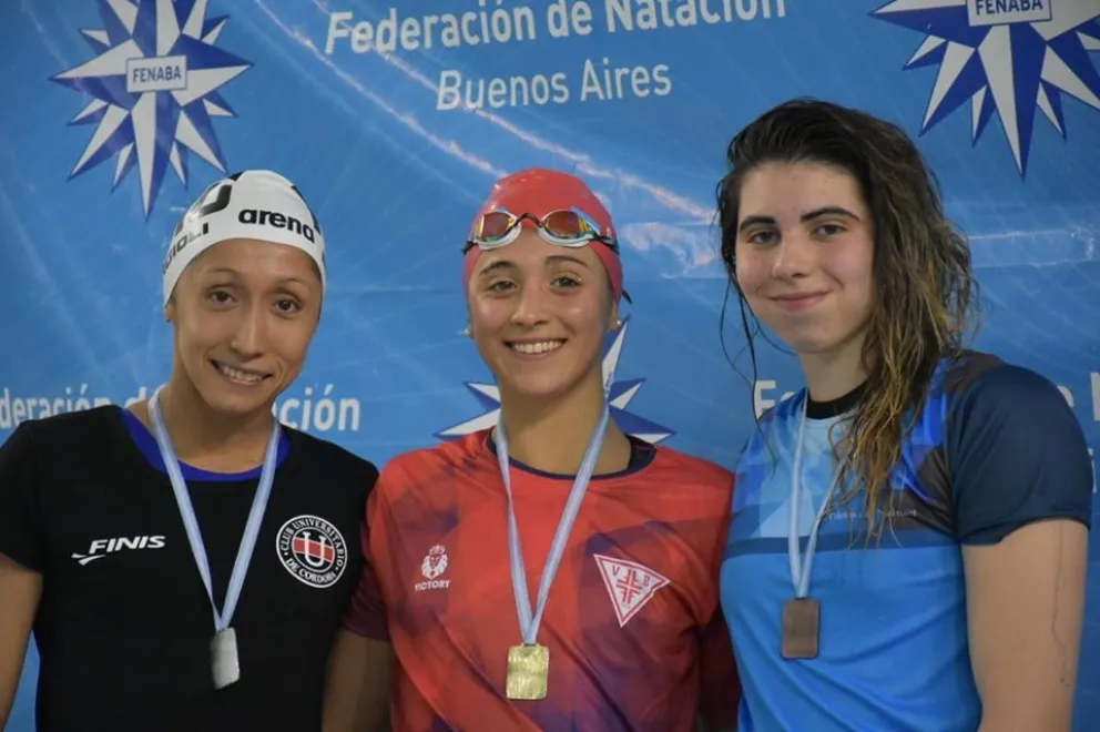 Biagioli, Pignatiello y Anna en el podio de 1.500 metros.