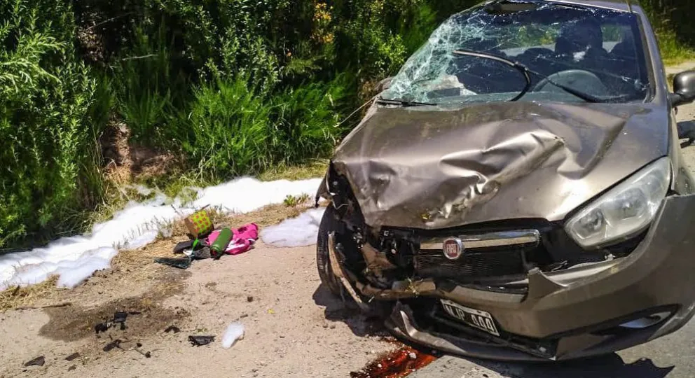 Ruta 40: Tres heridos tras violento choque contra la montaña