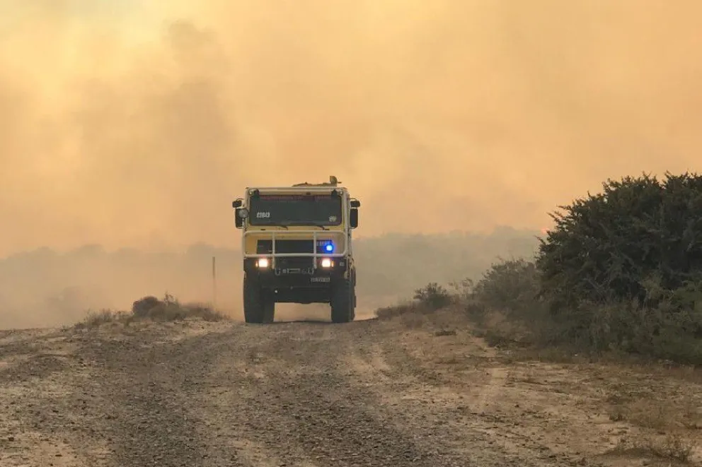 Está controlado el incendio en inmediaciones de Las Grutas