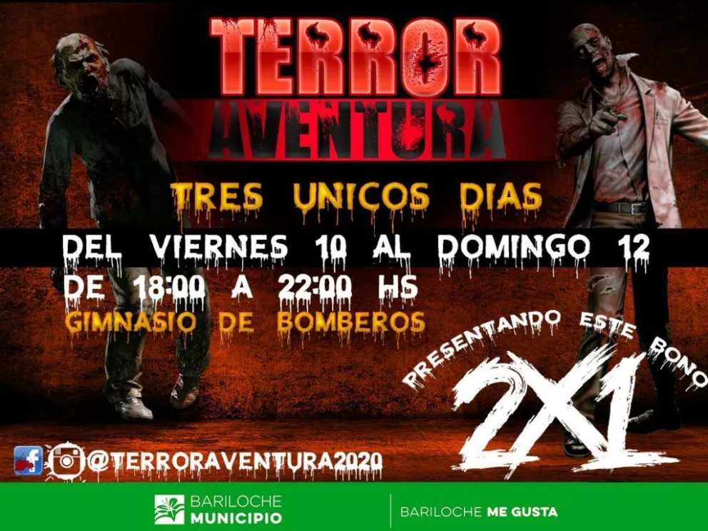 “Terror Aventura Bariloche 2020”, llega con gran despliegue a la ciudad