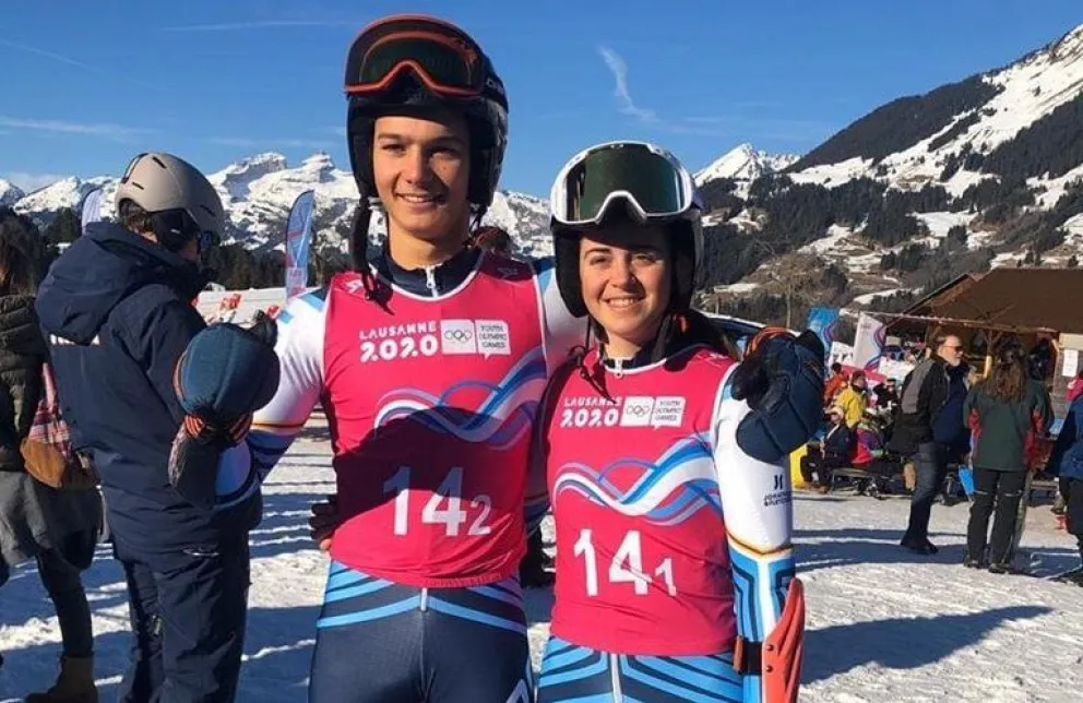 Tiziano y Sofía, en la prueba por equipos.