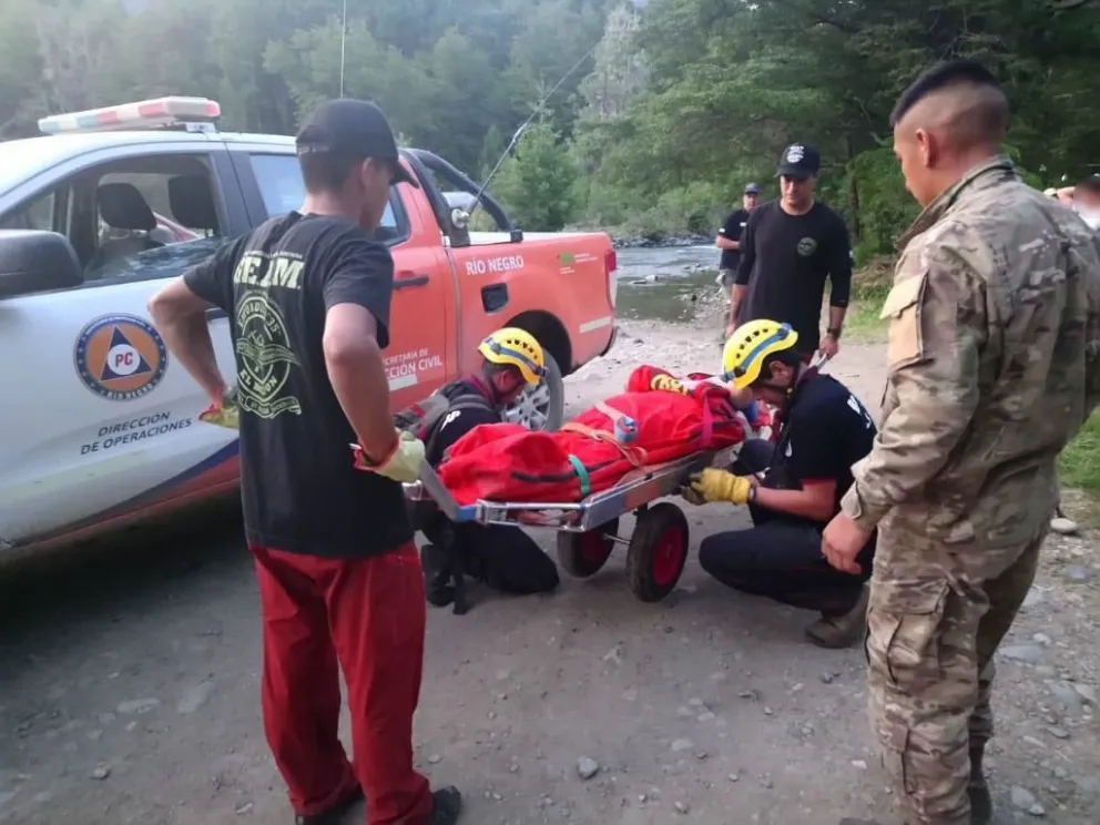 Rescataron a una mujer que se lesionó en el sendero al Cajón del Azul
