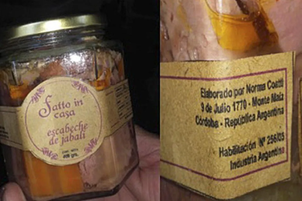 Botulismo: Advierten sobre "escabeche de jabalí" retirado del mercado por la ANMAT