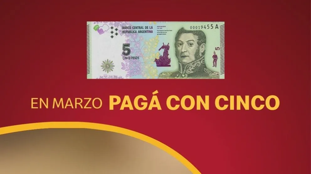 McDonald’s aceptará los billetes de cinco pesos hasta el 24 de marzo