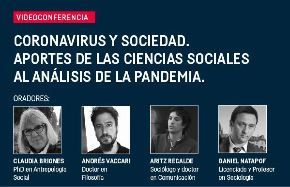 Se viene la segunda videoconferencia sobre “Coronavirus y Sociedad”