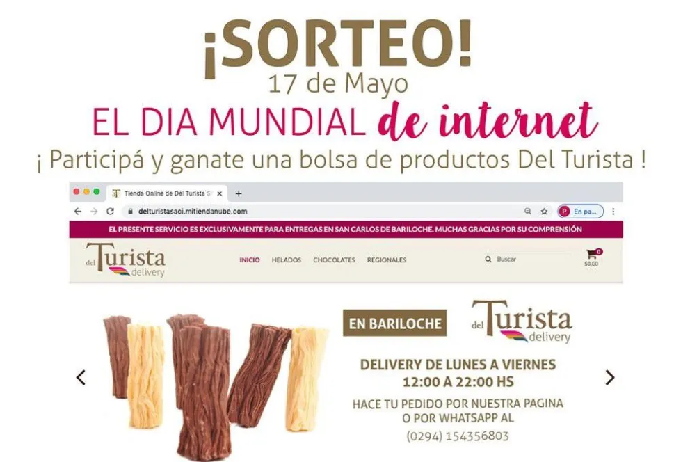 Día Mundial de Internet: ¡Participá de este sorteo y ganate una bolsa de productos Del Turista!