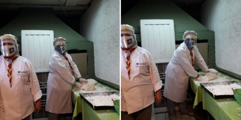 Scouts de Bariloche llevan un plato nutritivo a quienes más lo necesiten
