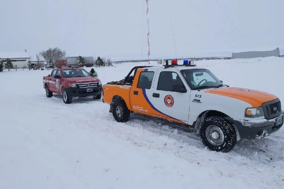 La nieve demandó operativos de Protección Civil en la provincia