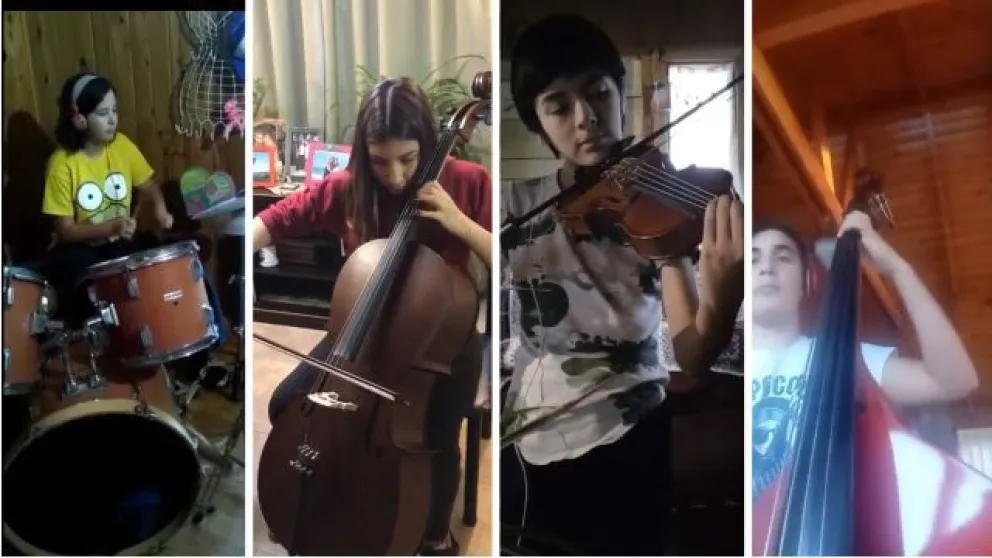 Una escuela de Bariloche y otra de Villa La Angosutra se unieron con la música
