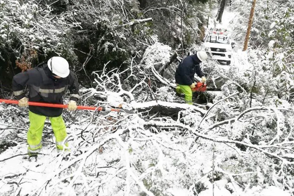 Las cuadrillas de la CEB tuvieron otra ardua jornada de trabajo por el temporal
