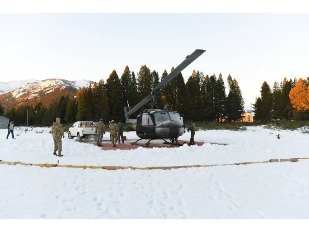 Se puso a disposición un helicóptero para asistir a los pobladores de la Región Sur