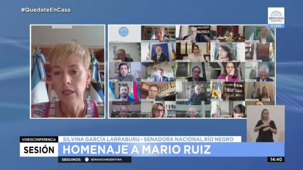 García Larraburu homenajeó a Mario Ruiz en el Senado