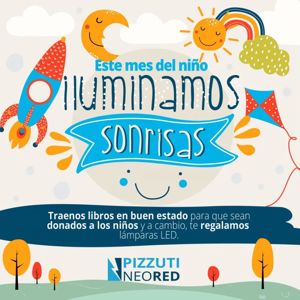 Libros por lámparas led: la iniciativa  solidaria en el mes de los niños