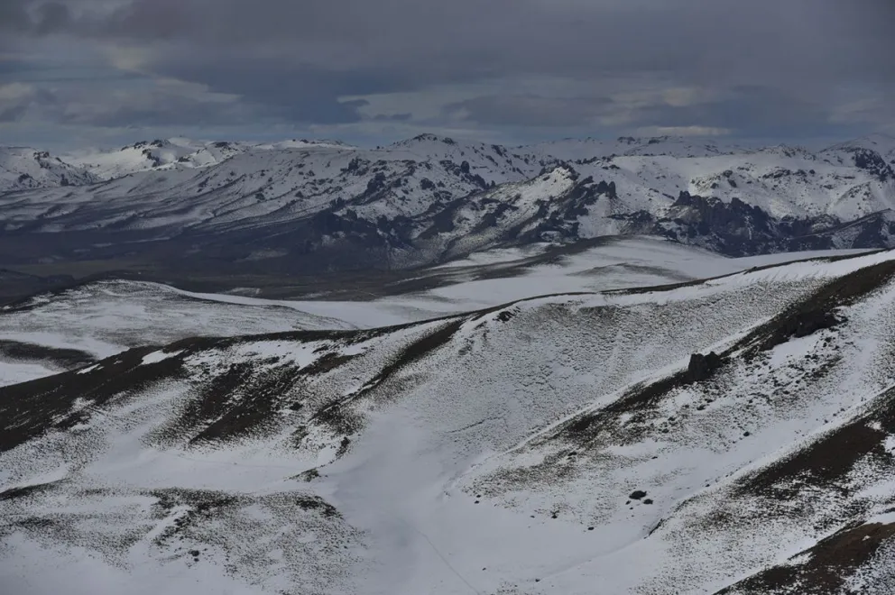 Paisaje pintado de blanco desde el cerro Villegas.