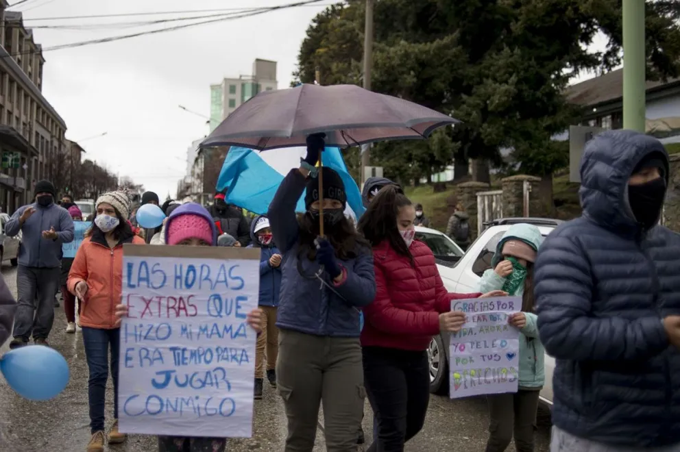 Este jueves por la mañana hubo manifestaciones en Bariloche.