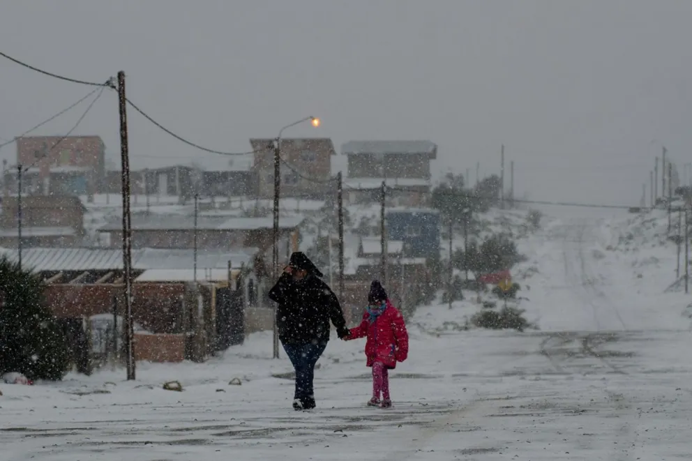 La nieve llegó a Bariloche en plena primavera