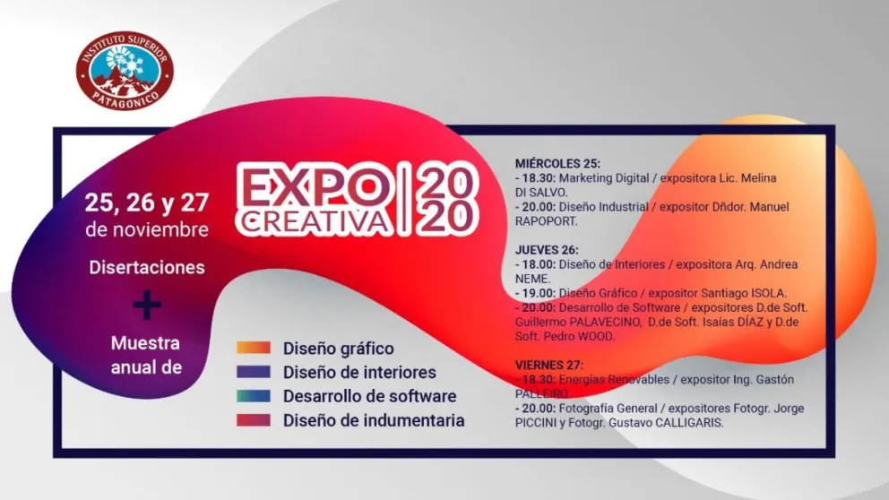 La "ExpoCreativa 2020" del Instituto Superior Patagónico, una muestra imperdible y con atractivas propuestas