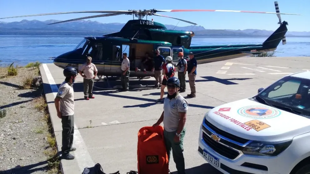 Tuvieron que rescatar en helicóptero a una mujer en el Frey