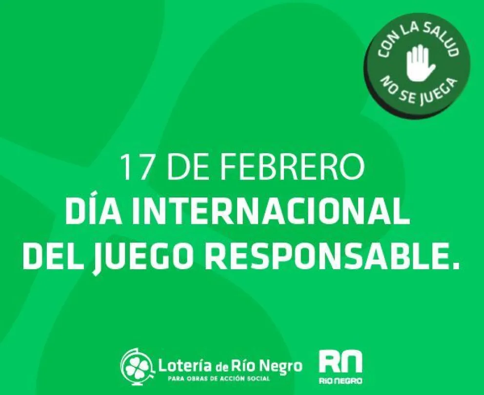 Lotería de Río Negro impulsa la campaña “Con la salud no se juega”