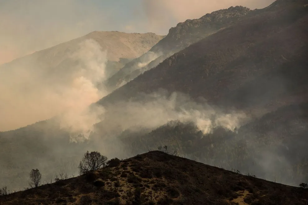 Incendios forestales: Se trabaja sobre algunas columnas de humo