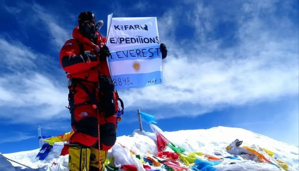 Javier es el 46º argentino en llegar a la cima del Everest.
