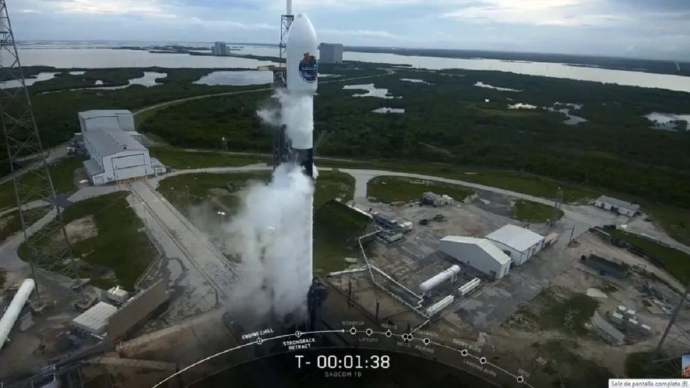 Video del lanzamiento del Saocom 1B visto desde el cohete