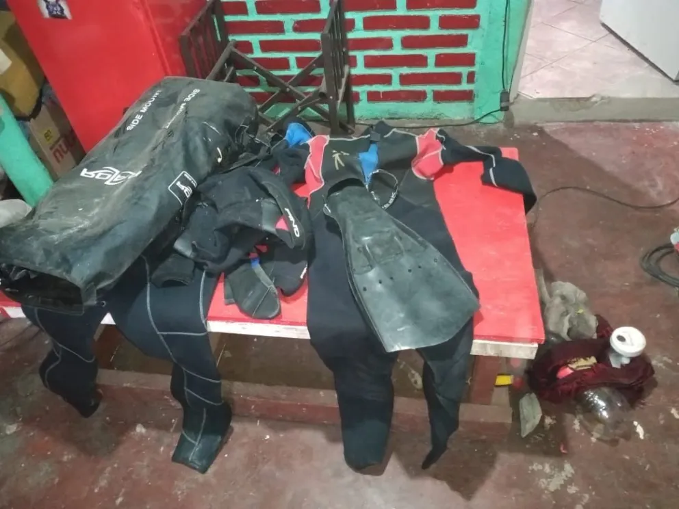 Recuperaron elementos que habían sido robados de una escuela de buceo
