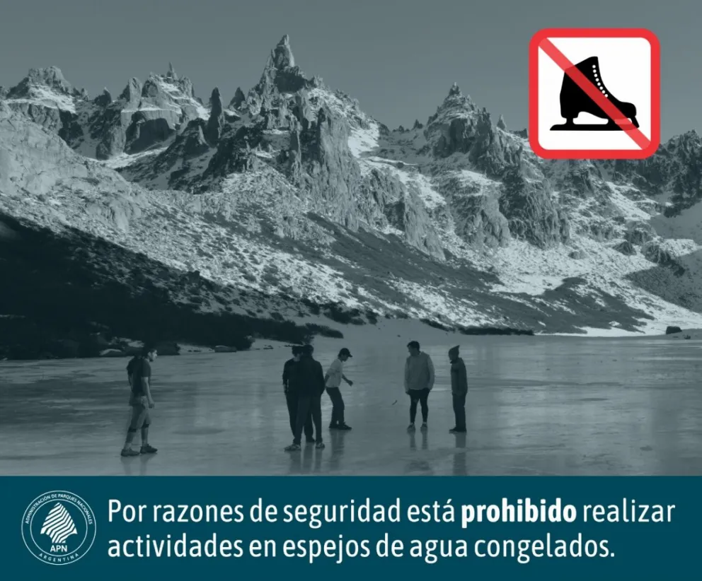 Reiteran la prohibición de hacer actividades sobre agua congelada